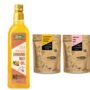 Orgatma Combo Pack – Groundnut Oil(1ltr) + Himalayan salt (1kg) + High curcumin turmeric (500gm)